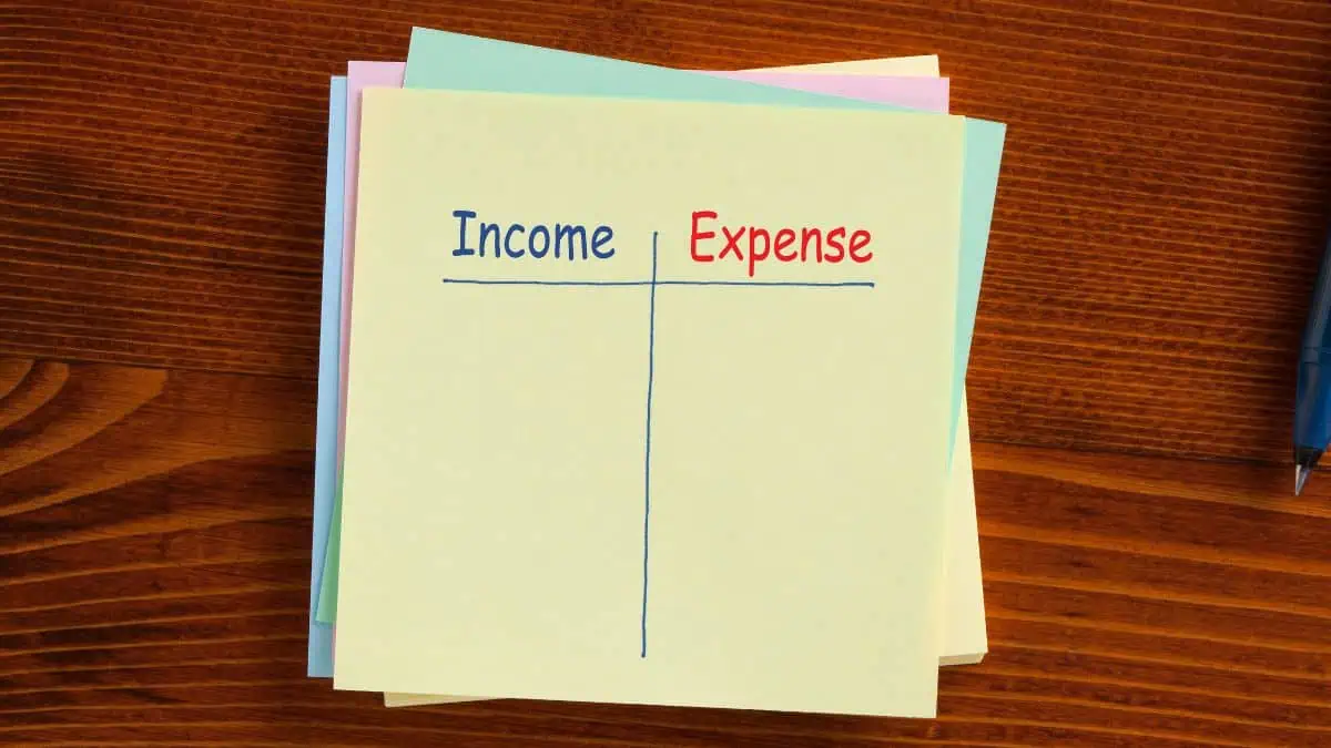 Income Expenses on notes