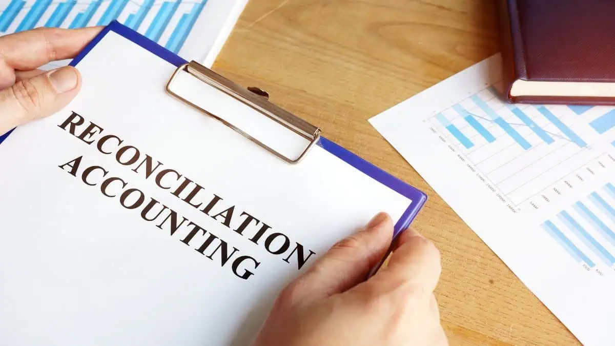 Reconciliation Accounting written on a paper